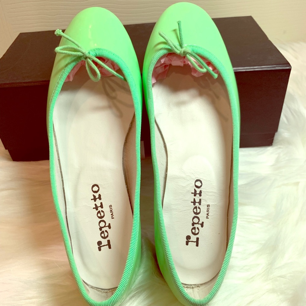 Repetto Cendrillon Ballerina Flat - Green Patent